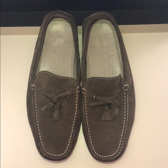 Men’s Original Louis Vuitton Olive Suede Loafer main image 4